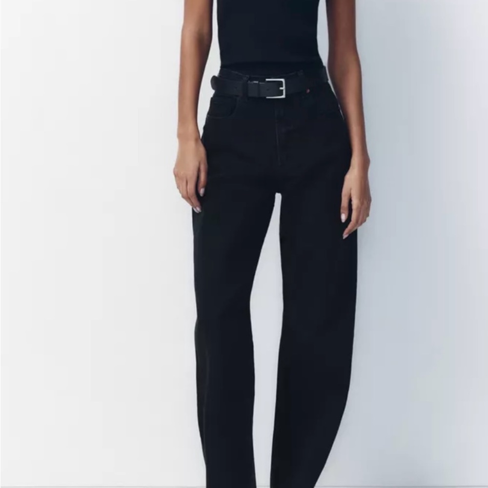 Zara TRF wide leg high rise jeans